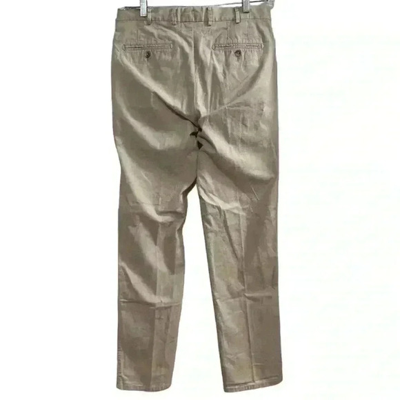 Peter Millar Men's Chino Pants Size 33 Beige Flat Front Straight Leg - Picture 3 of 9